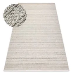 Teppich JERSEY creme - Linien, Struktur, Schleife BOHO