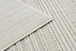 Teppich JERSEY 19233 creme - Linien, Struktur, Schleife BOHO