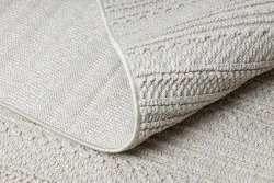 Teppich JERSEY 19233 creme - Linien, Struktur, Schleife BOHO