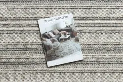 Teppich JERSEY 19233 grau - Linien, Struktur, Schleife BOHO