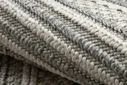 Teppich JERSEY 19233 grau - Linien, Struktur, Schleife BOHO