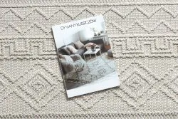 Teppich JERSEY 19234 creme - Rauten, Struktur, Schleife BOHO