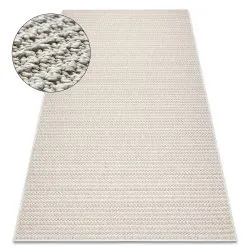 Teppich JERSEY beige - Struktur, Schleife BOHO