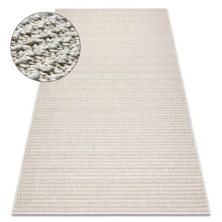 Teppich JERSEY 19236 beige - Struktur, Schleife BOHO