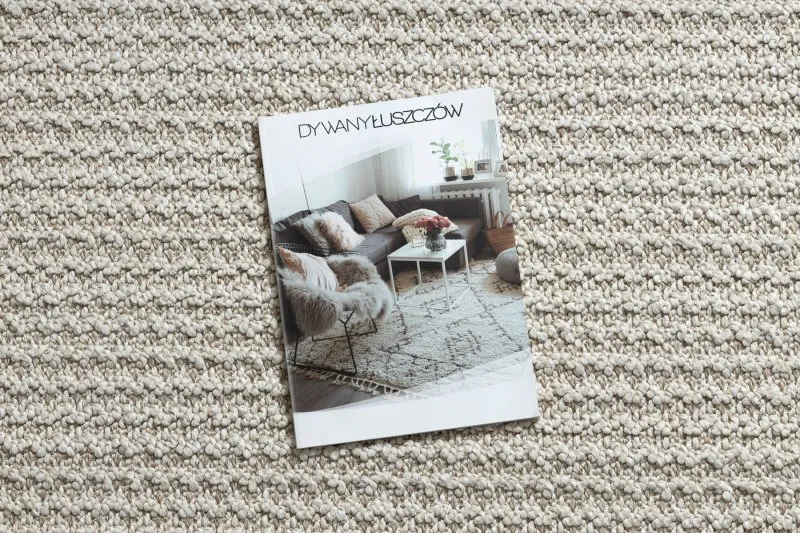 Teppich JERSEY 19236 beige - Struktur, Schleife BOHO