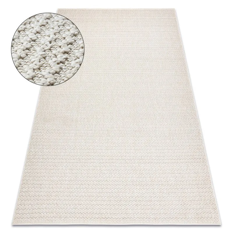 Teppich JERSEY 19236 creme - Struktur, Schleife BOHO