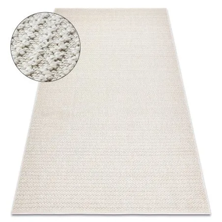 Teppich JERSEY 19236 creme - Struktur, Schleife BOHO