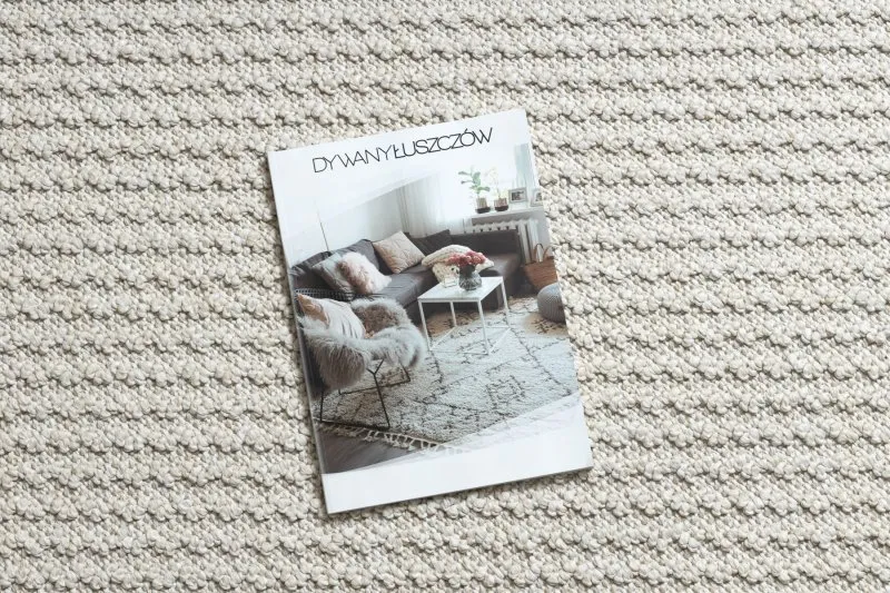 Teppich JERSEY 19236 creme - Struktur, Schleife BOHO