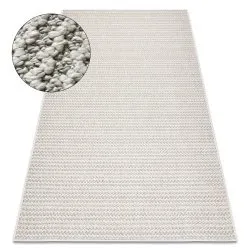 Teppich JERSEY grau - Struktur, Schleife BOHO