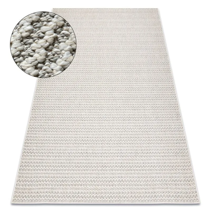 Teppich JERSEY 19236 grau - Struktur, Schleife BOHO