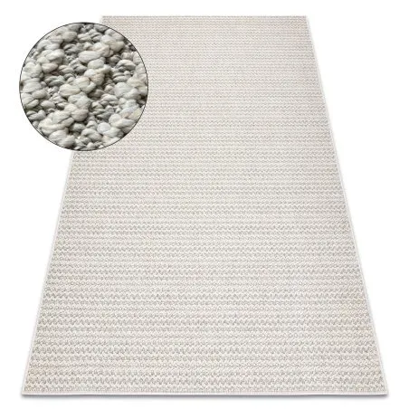 Teppich JERSEY 19236 grau - Struktur, Schleife BOHO