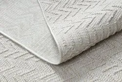 Teppich JERSEY 19243 creme - Fischgrät, Struktur, Schleife BOHO