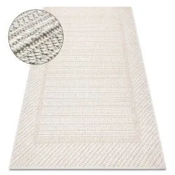 Teppich JERSEY beige - Rahmen, struktur, Schleife BOHO
