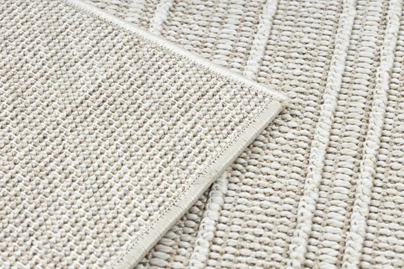 Teppich JERSEY 19261 beige - Rahmen, struktur, Schleife BOHO