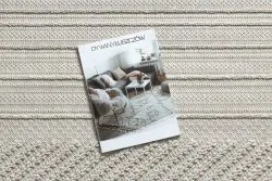 Teppich JERSEY 19261 creme - Rahmen, struktur, Schleife BOHO