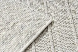 Teppich JERSEY 19261 creme - Rahmen, struktur, Schleife BOHO