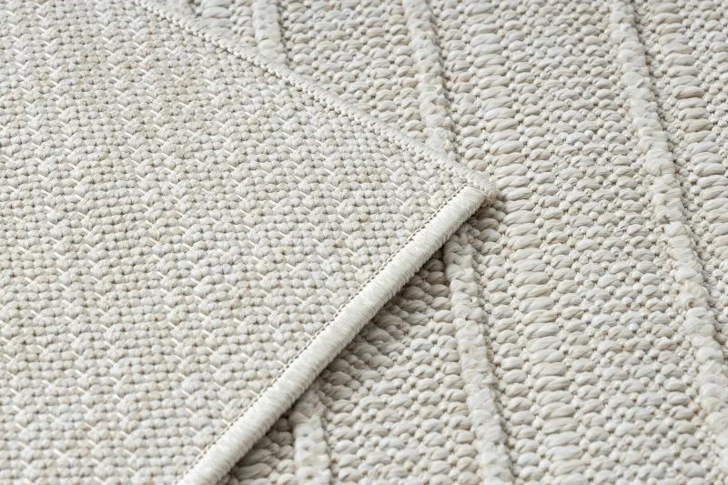 Teppich JERSEY 19261 creme - Rahmen, struktur, Schleife BOHO