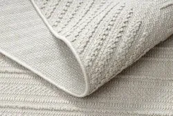 Teppich JERSEY 19261 creme - Rahmen, struktur, Schleife BOHO