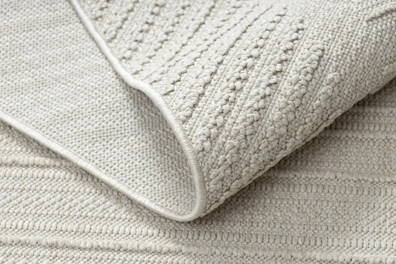 Teppich JERSEY 19261 creme - Rahmen, struktur, Schleife BOHO