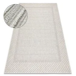 Teppich JERSEY grau - Rahmen, struktur, Schleife BOHO