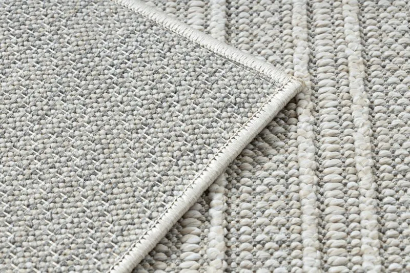 Teppich JERSEY 19261 grau - Rahmen, struktur, Schleife BOHO