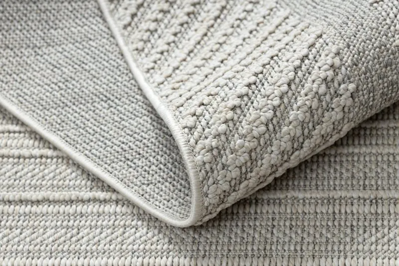 Teppich JERSEY 19261 grau - Rahmen, struktur, Schleife BOHO