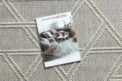Teppich JERSEY 19241 grau - Rauten, geometrisch, Struktur, Schleife BOHO