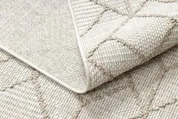 Teppich JERSEY 19231 beige - Geometrisch, Struktur, Schleife BOHO