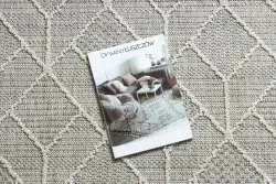 Teppich JERSEY 19231 grau - Geometrisch, Struktur, Schleife BOHO