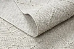 Teppich JERSEY 19231 creme - Geometrisch, Struktur, Schleife BOHO