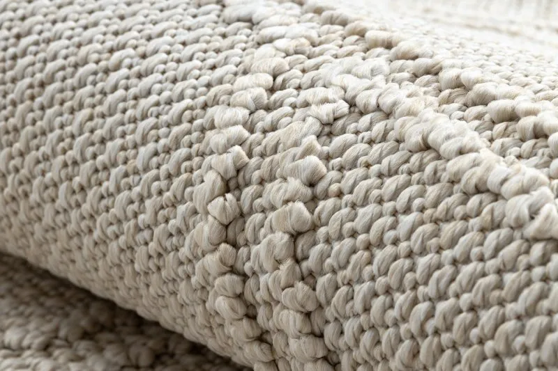 Teppich JERSEY 19241 creme - Rauten, geometrisch, struktur, Schleife BOHO