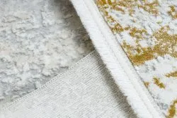 Moderner Teppich DUKE 51378 creme / gold - Beton, Stein strukturiert, sehr weich, Fransen