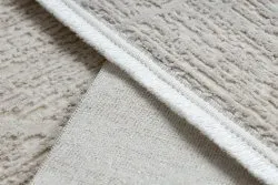 Moderner Teppich DUKE 51533 creme - Geometrisch, strukturiert, sehr weich, Fransen