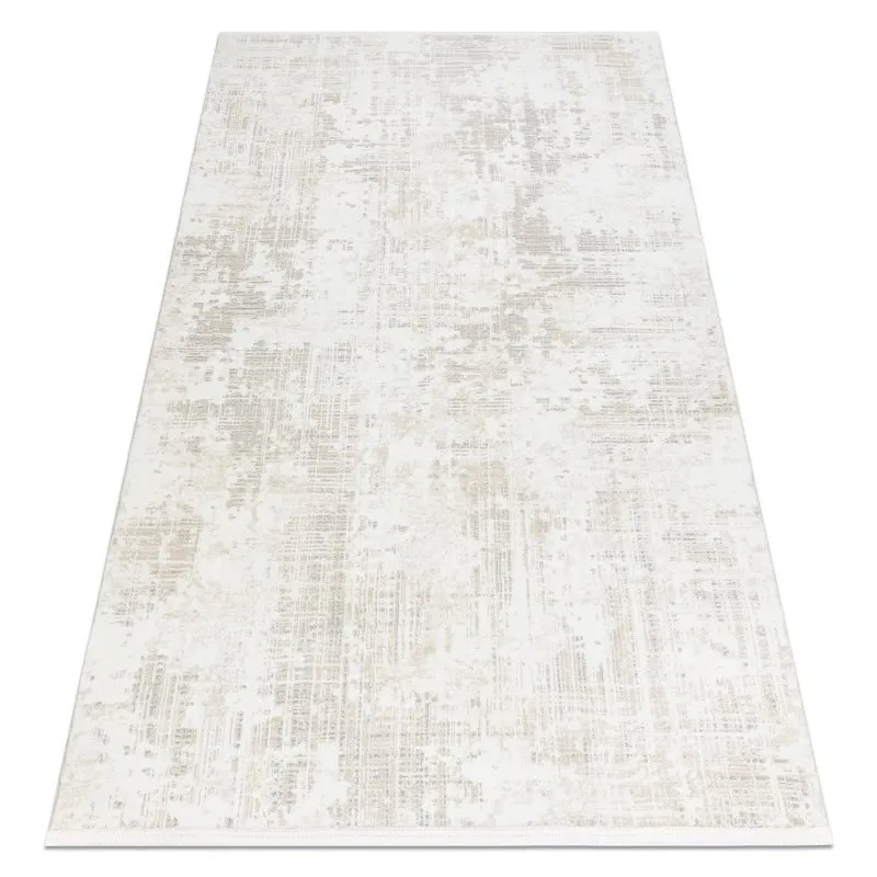 Moderner Teppich DUKE 51374 creme - Vintage, strukturiert, sehr weich, Fransen