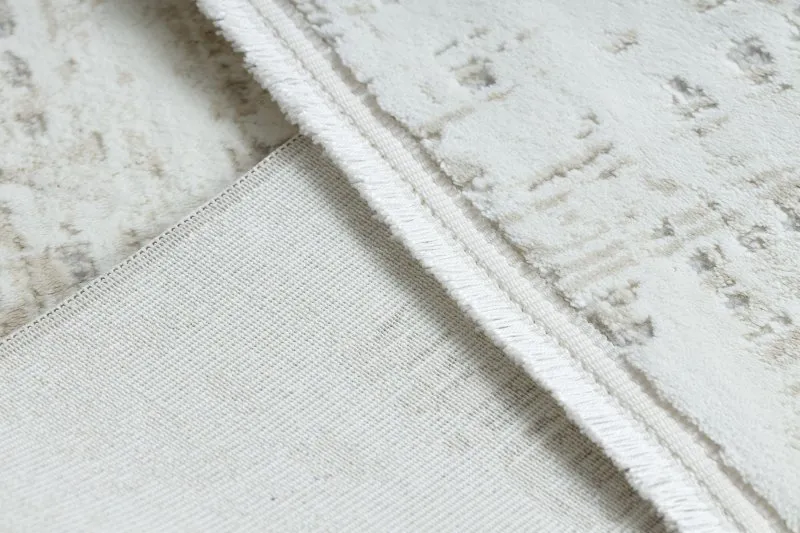 Moderner Teppich DUKE 51374 creme - Vintage, strukturiert, sehr weich, Fransen