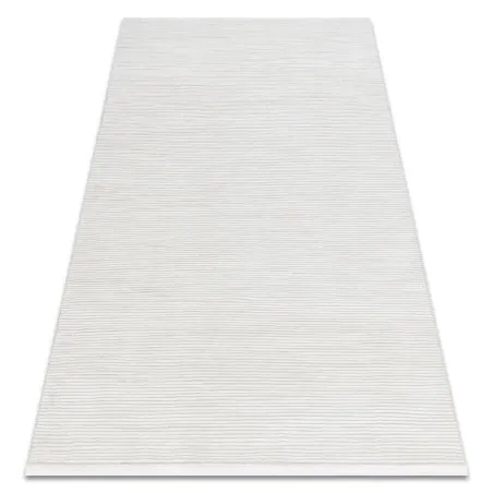 Moderner Teppich DUKE 51376 creme - Streifen, strukturiert, sehr weich, Fransen