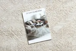 Moderner Teppich DUKE 51541 creme - Geometrisch, strukturiert, sehr weich, Fransen