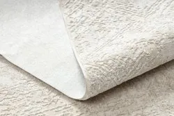 Moderner Teppich DUKE 51541 creme - Geometrisch, strukturiert, sehr weich, Fransen