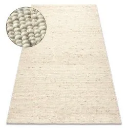 NEPAL beige Teppich – Wolle, doppelseitig, natur