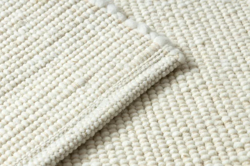 NEPAL 2100 Teppich natürlich, creme – Wolle, doppelseitig, natur
