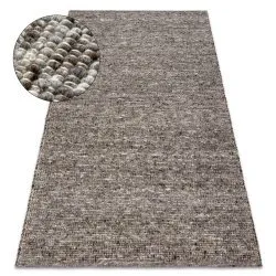 NEPAL Teppich stone, grau – Wolle, doppelseitig, natur