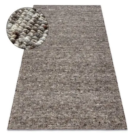 NEPAL 2100 Teppich stone, grau – Wolle, doppelseitig, natur