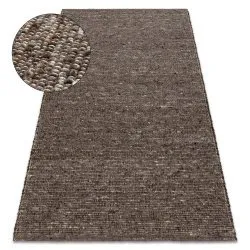 NEPAL tabac braun Teppich – Wolle, doppelseitig, natur