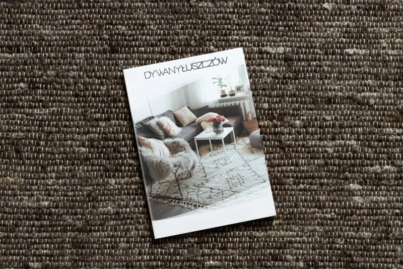 NEPAL 2100 tabac braun Teppich – Wolle, doppelseitig, natur