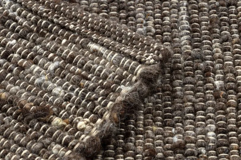 NEPAL 2100 tabac braun Teppich – Wolle, doppelseitig, natur