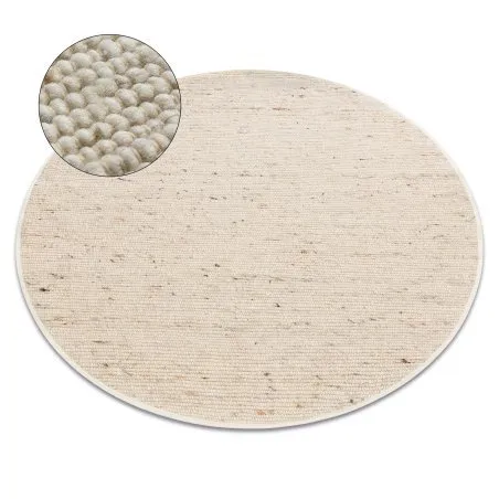 NEPAL Kreis 2100 beige Teppich – Wolle, doppelseitig, natur