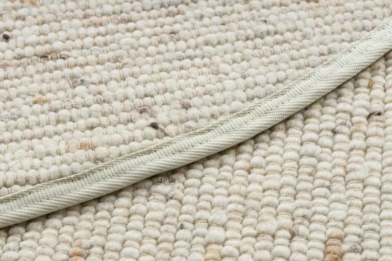 NEPAL Kreis 2100 beige Teppich – Wolle, doppelseitig, natur