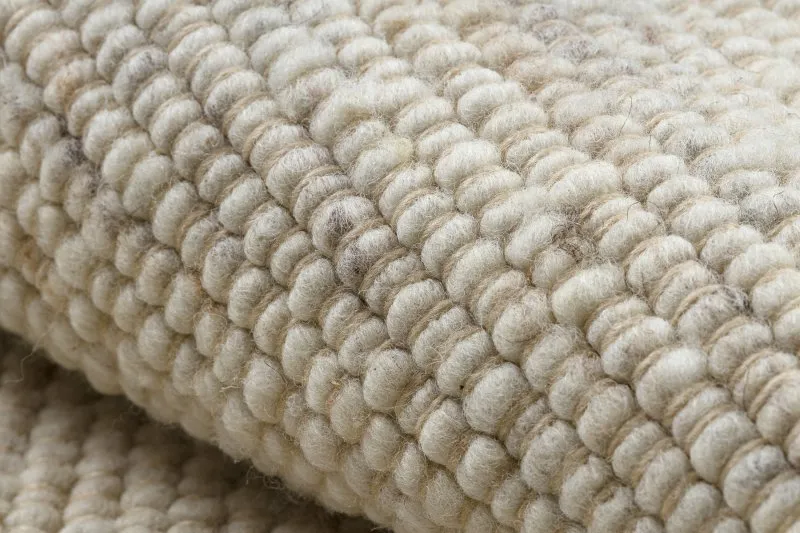 NEPAL Kreis 2100 beige Teppich – Wolle, doppelseitig, natur
