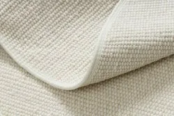 NEPAL 2100 Kreis Teppich natürlich, creme – Wolle, doppelseitig, natur