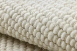 NEPAL 2100 Kreis Teppich natürlich, creme – Wolle, doppelseitig, natur